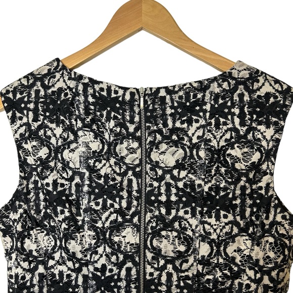 Roz Ali Lace Tunic Style Swing Dress Ombré Black Magenta Size 10 - Picture 9 of 13